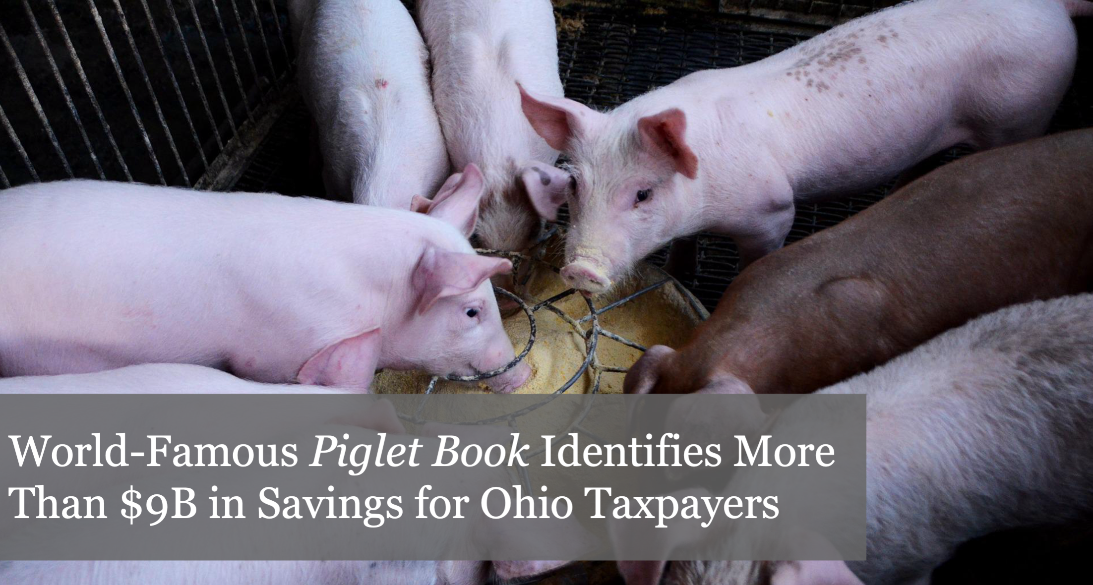 The Buckeye Institute’s World-Famous Piglet Book Identifies More Than $9 Billion in Savings for Ohio Taxpayers